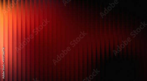 Tableau sur toile Abstract dark red vertical lines background with moody glow and grain texture