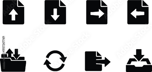 Directional arrows icon set flat design vector illustration scalable graphic navigation signs