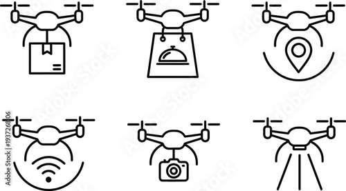 Modern technology and communication icons set flat design vector illustration scalable graphic