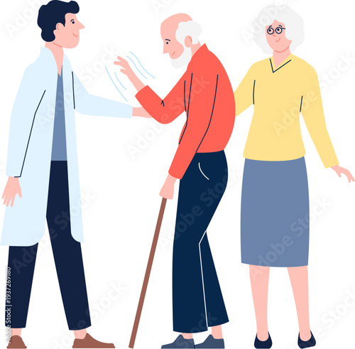 Alzheimer disease medical care and support color concept