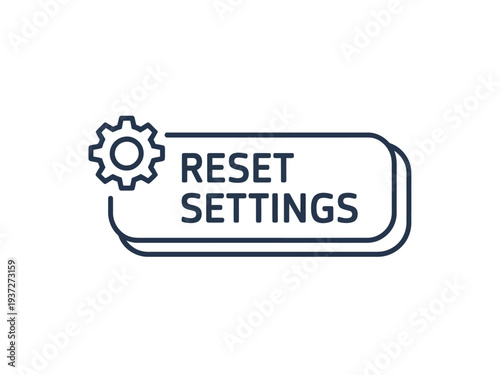 Reset Settings Icon with Gear Symbol
