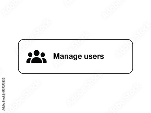 Manage users interface button design