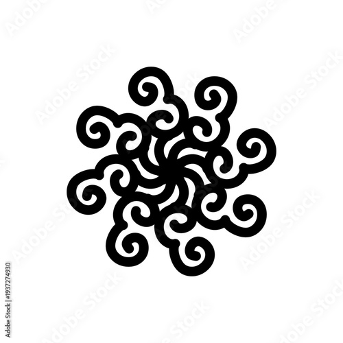 Minimal Mandala Style Pattern Crop Circle Design 24