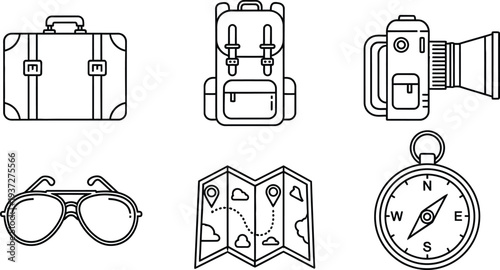 Travel and tourism icons