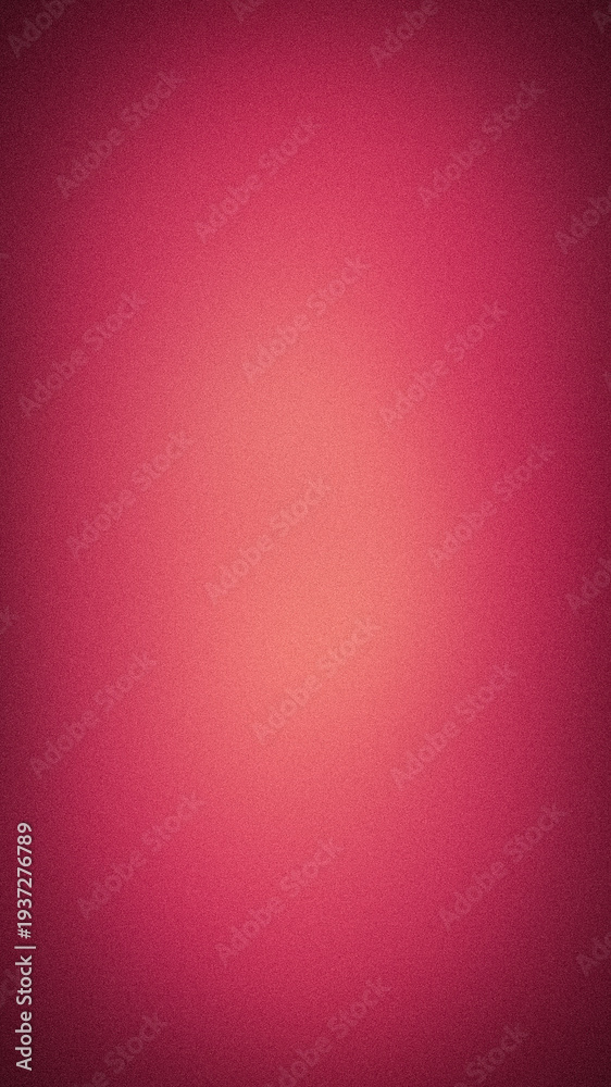 Fototapeta premium Vibrant red and pink grainy gradient background with soft central glow and grainy texture