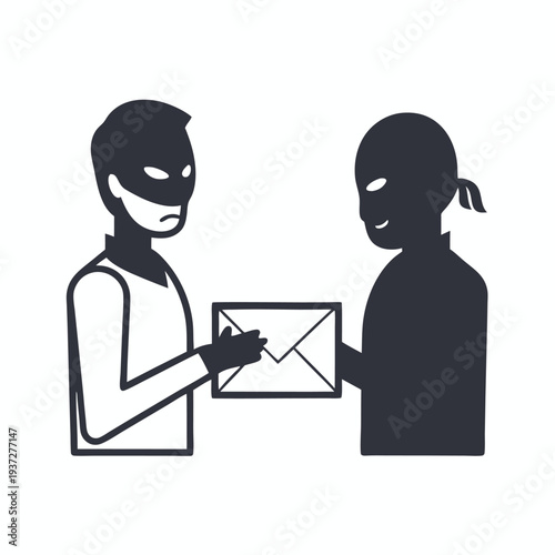 Anonymous Hacker Silhouette Performing Brute Force Cyber Attack.