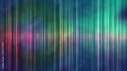 Abstract neon vertical lines with glowing pink and blue curtains flickering in motion background