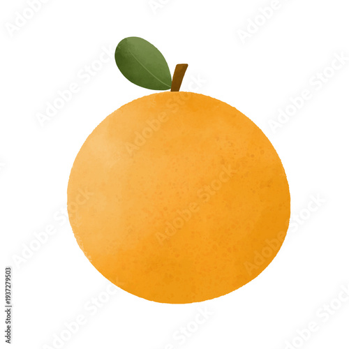orange with leaf