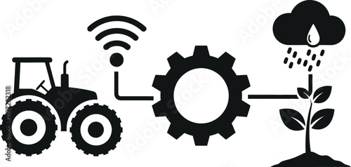 Set of 3 agriculture icons vector