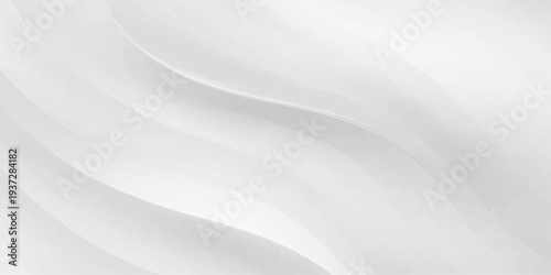 Smooth flowing white silk and satin fabric background with soft golden light waves and a shiny liquid texture for an elegant wedding textile design illustration