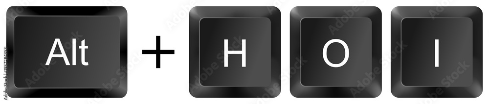 Fototapeta premium althoI autofit column width computer keyboard shortcut key button 3d icon symbol sign isolated on white background