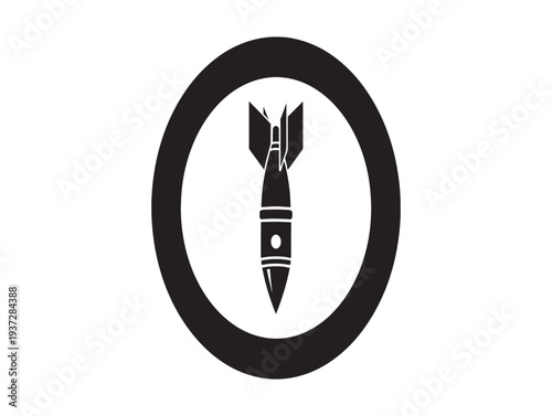 A black and white image of an ancient egyptian or mystical symbol within an oval frame
