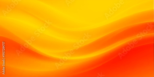 Bright abstract background featuring golden orange waves and a shiny yellow gradient texture with motion curves for a modern vector wallpaper design