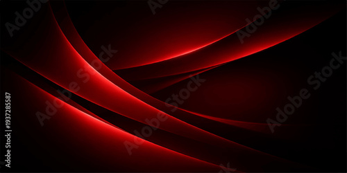 Artistic red abstract background featuring a flow of flowing wave lines and a motion curve pattern on a textured vector wallpaper backdrop with fractal energy design