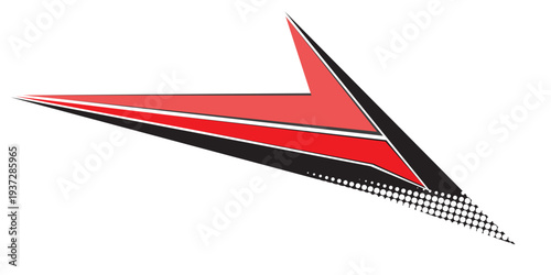 Dynamic racing stripes car sticker design for sports, speed, and drift vehicle modifications vector Illustration.