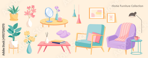 Modern Interior Furniture and Home Decor Design Assets