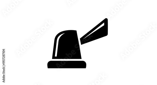 Black Police Siren Icon with Simple Design