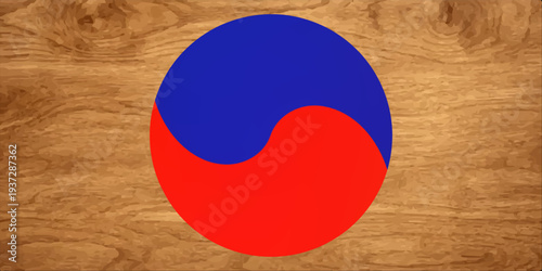 Taegeuk symbol vector image,a simple illustration