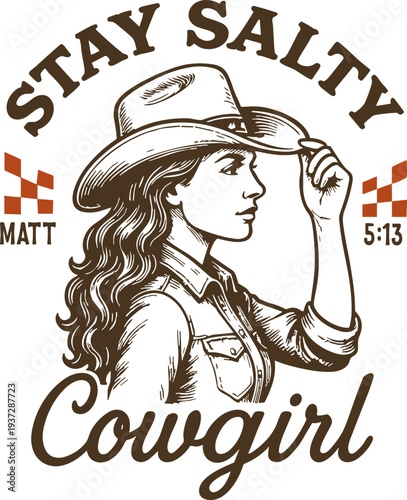 Stay Salty Cowgirl Svg, You Are the Salt of the Earth SVG