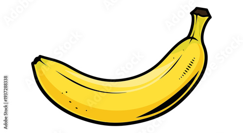 Yellow banana fruit illustration.