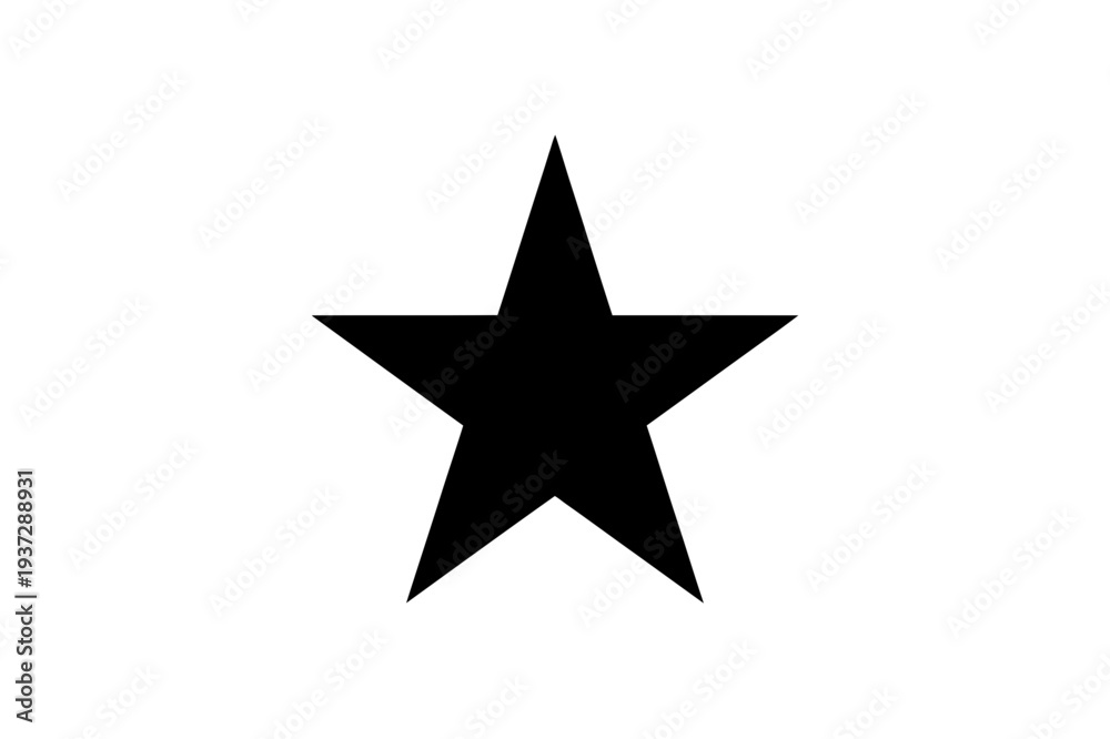 Obraz premium black star on white