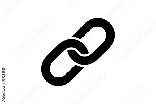 Black chain link icon vector