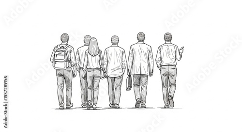 Group of Soldiers Walking Together.