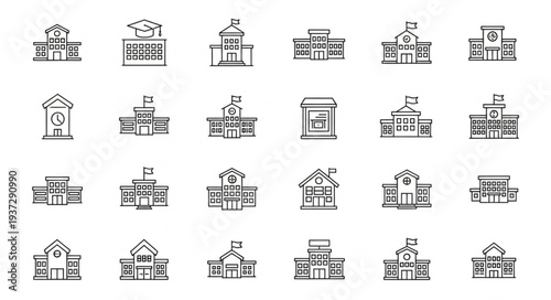 Collection of Simple House Icons.