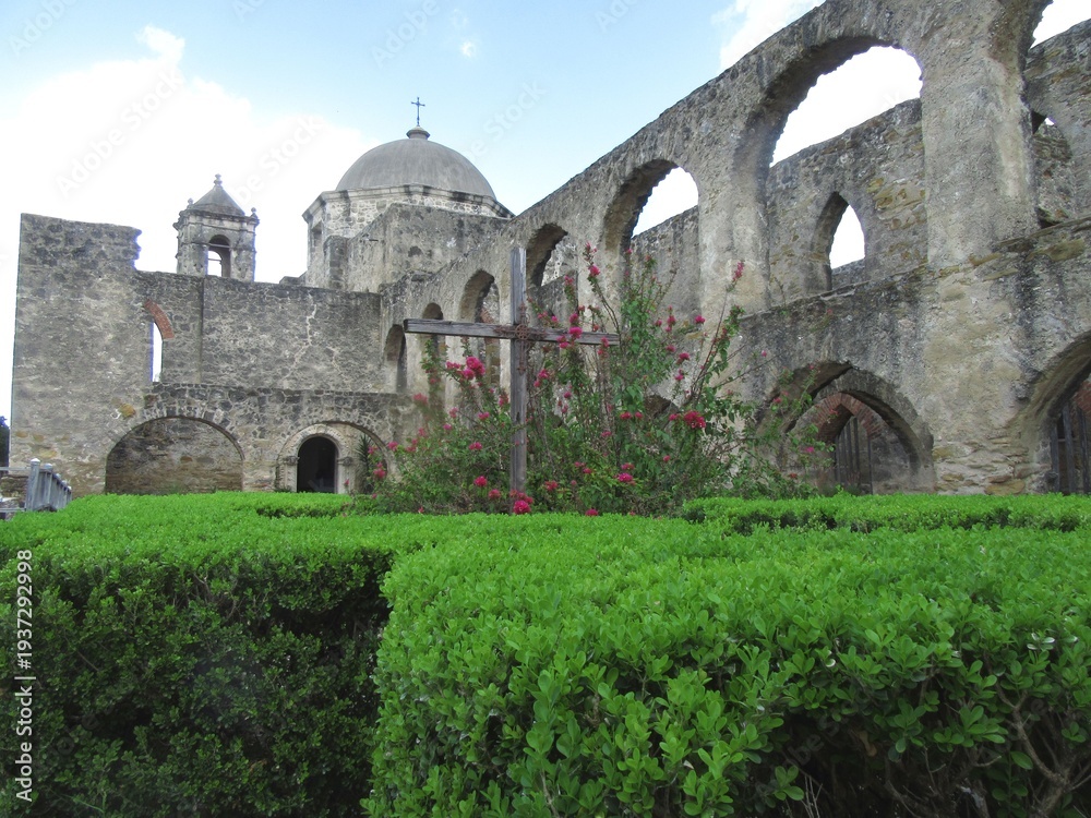 Obraz premium Explore Historic Mission San Jose in San Antonio, Texas - UNESCO World Heritage Site
