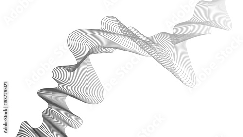 Abstract backdrop with grey wave gradient lines