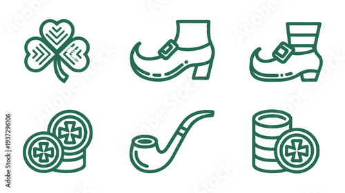 St Patrick's Day design elements set.