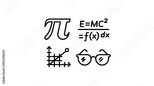 Illustrative Image of mathematical and scientific symbols.