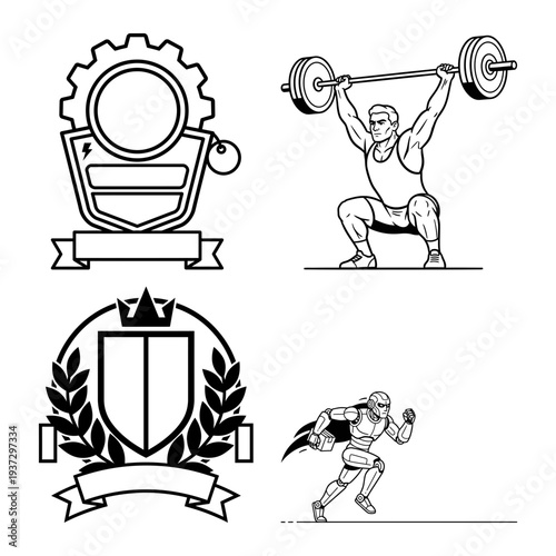 Cricket batsman kneeling swing bold silhouette icon