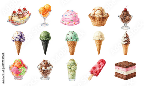 National Ice Cream Day summer dessert set