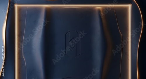 Modern abstract background with textured surface and warm led lighting creating a sophisticated and minimalist aesthetic design