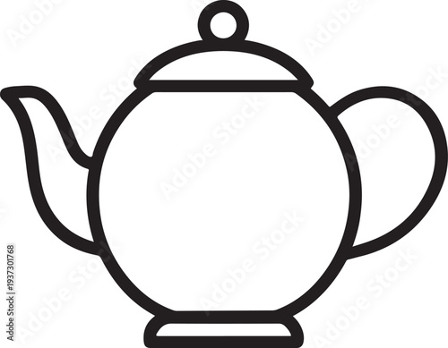 teapot black silhouette vector,teapot icon
