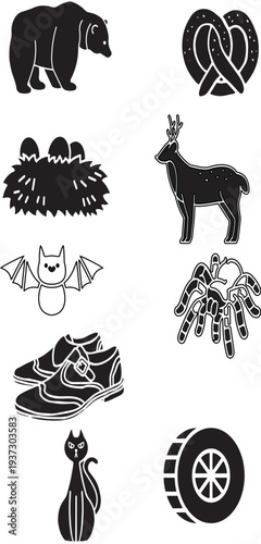 Wildlife and Everyday Object Silhouettes