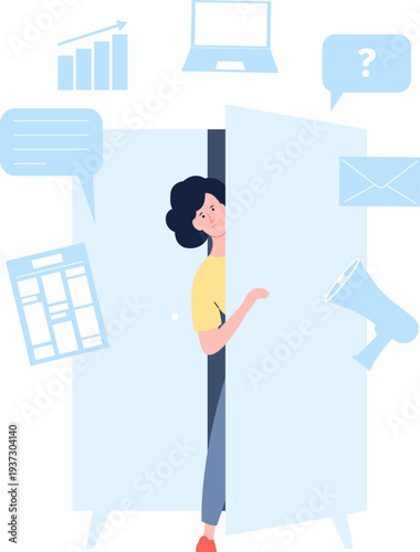 Technology overload concept. Social media burnout panic