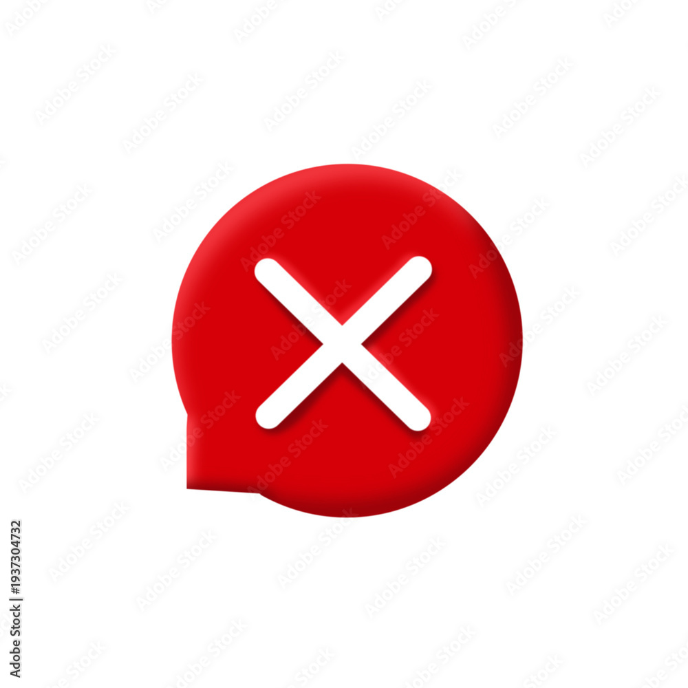 Obraz premium Cancel icon 3d