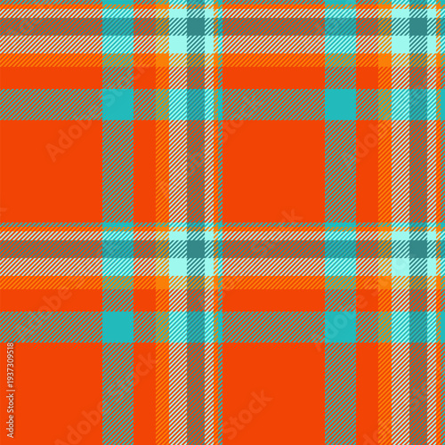 Fade fabric vector pattern, home background check seamless. Sparse plaid tartan textile texture in bright and teal colors.