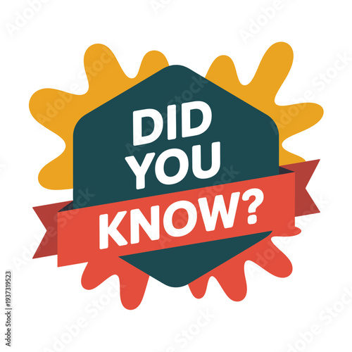 Did you know? graphic element with text and banner.