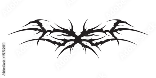 Gothic tribal ornamental element hand drawing tattoo design illustrations