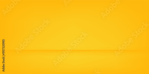 Abstract yellow background abstract with Gradient in empty room studio  Yellow empty room studio gradient used for background simple