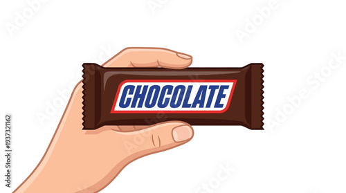 Hand Holding a Chocolate Bar
