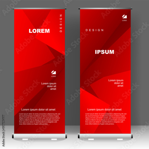 Business Roll up banner vertical template design, for brochure, business, flyer, infographics. modern x-banner and flag-banner advertising. vector illustration