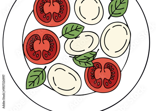 Delicious ravioli with fresh tomatoes and basil.