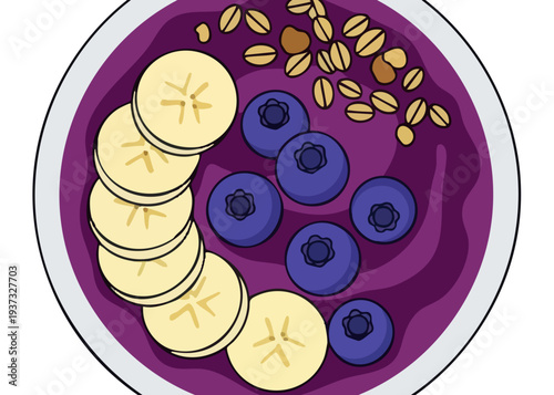 Delicious bowl of oatmeal with fruit.