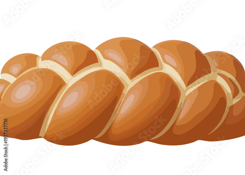 A delicious braid of golden brown bread.