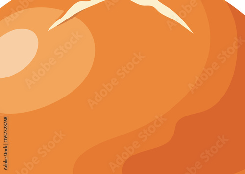 Vibrant orange abstract background with swirling patterns and shapes.