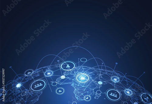 Network connections and data exchange visualization